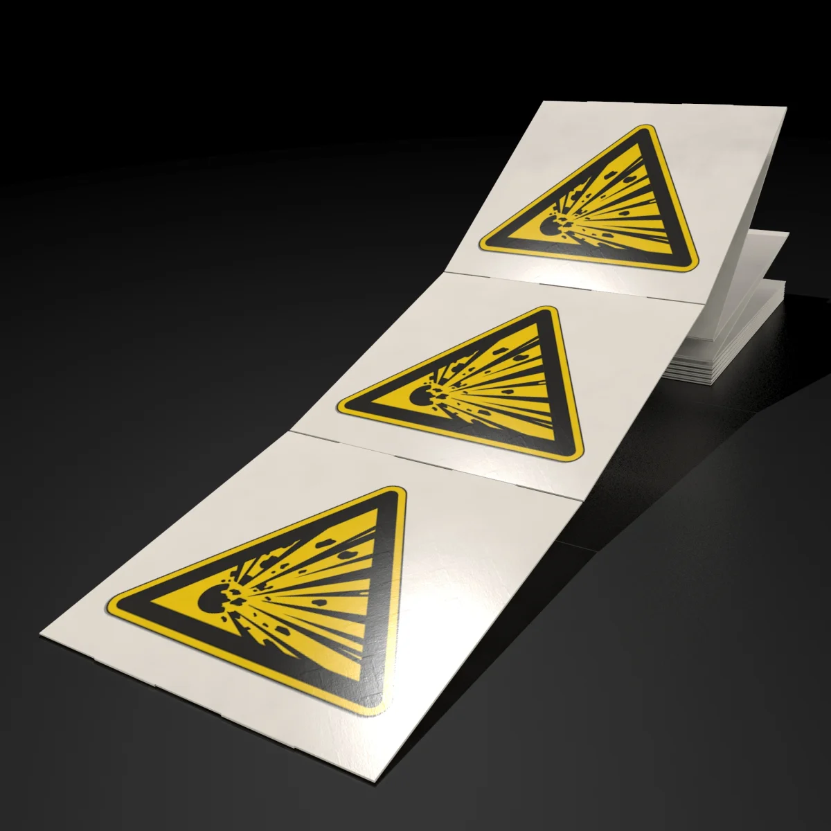 Warning sign for explosive substances W002