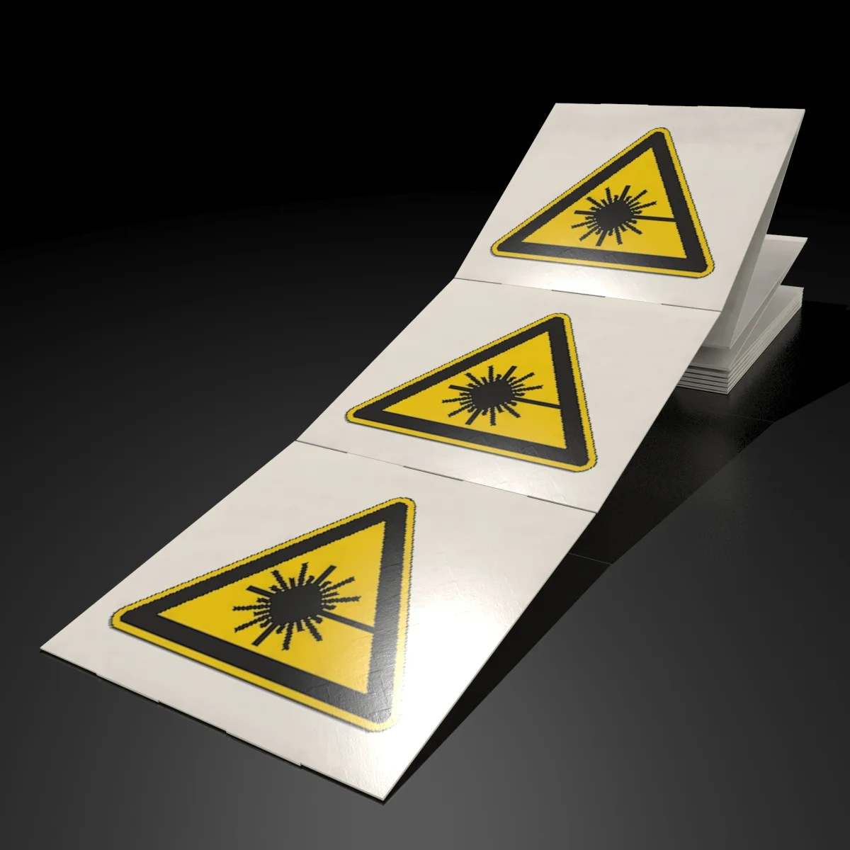 Warnung vor Laserstrahl W004