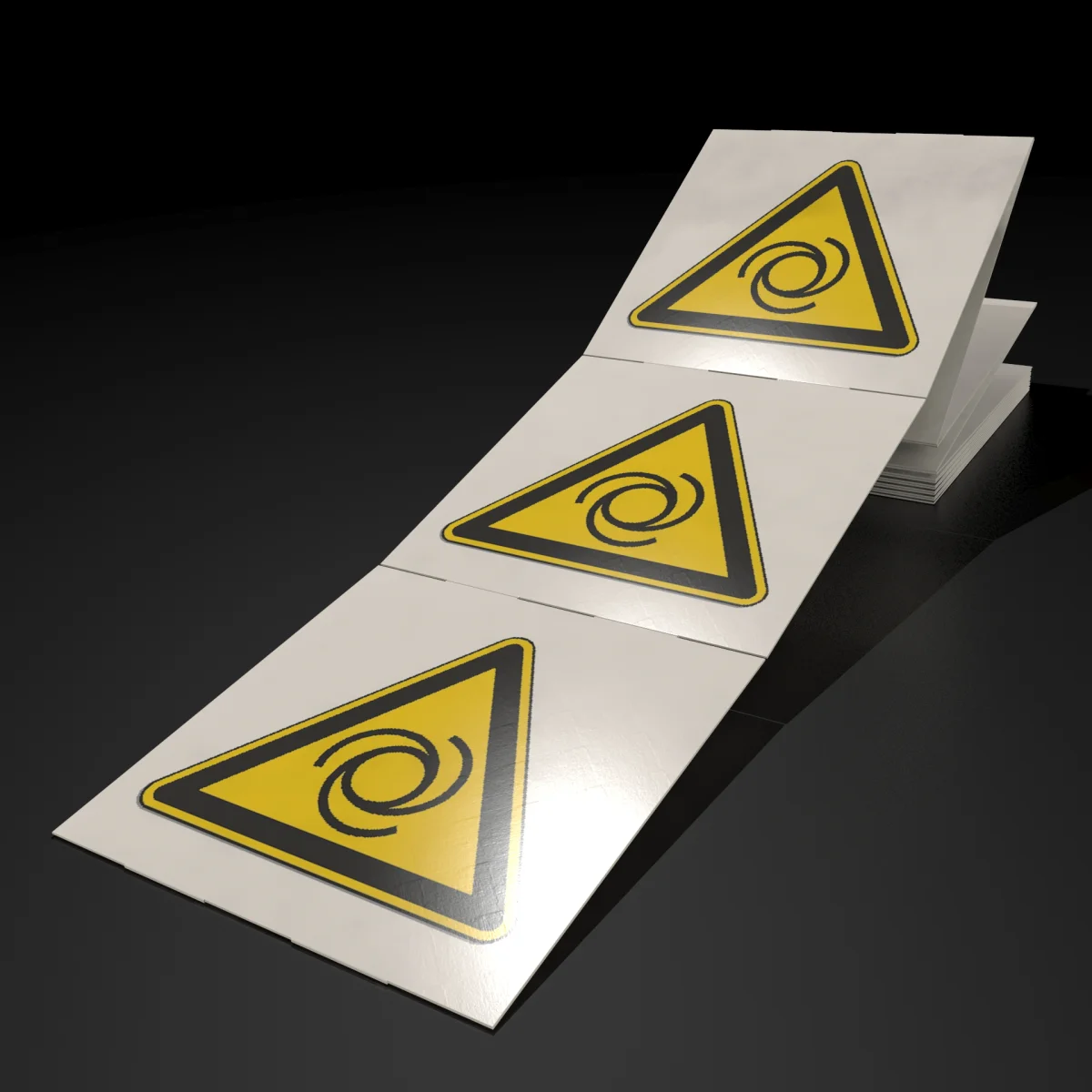 ISO 7010 W018 Sticker - Warning: Automatic Start-Up