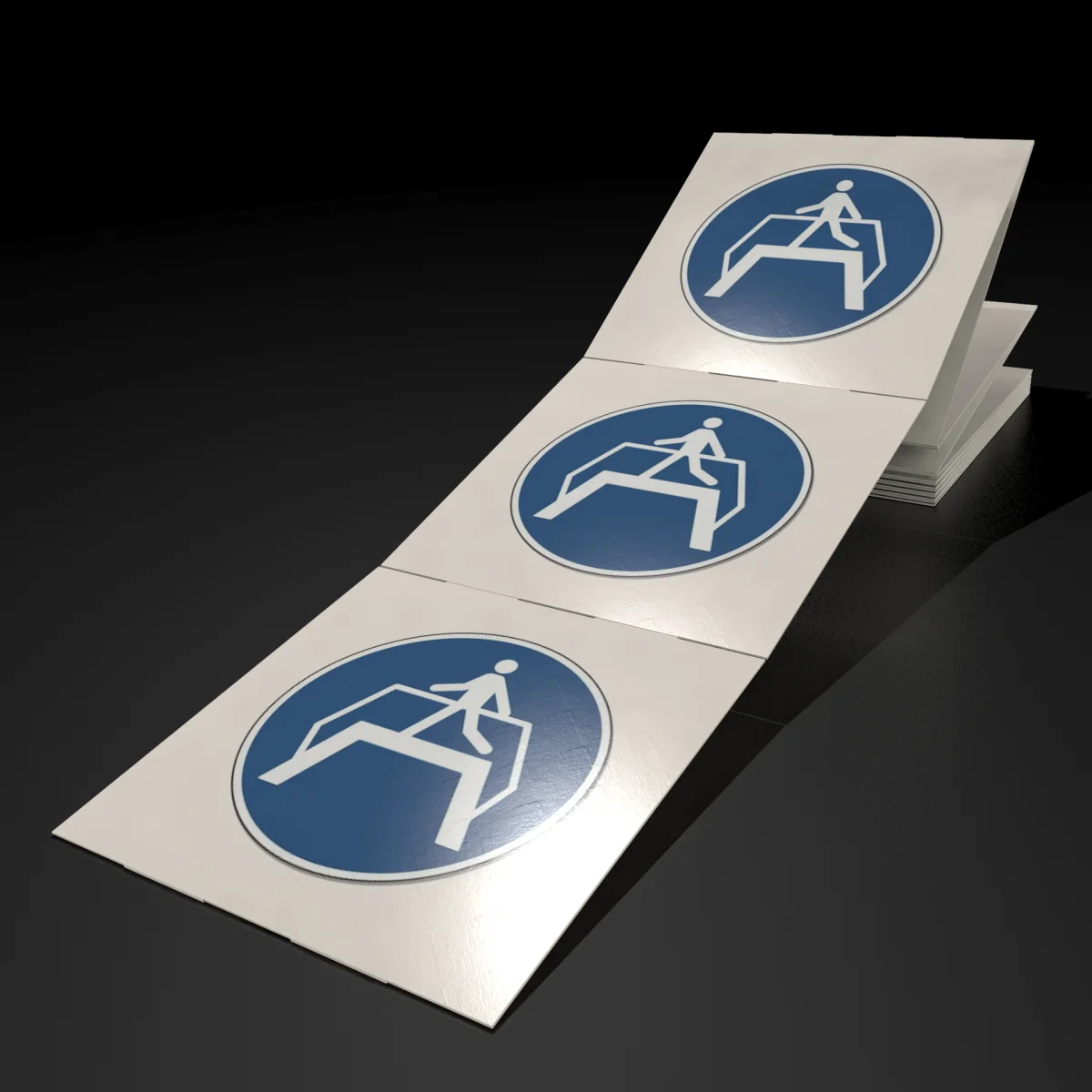 ISO 7010 M023 Sticker - Use Footbridge