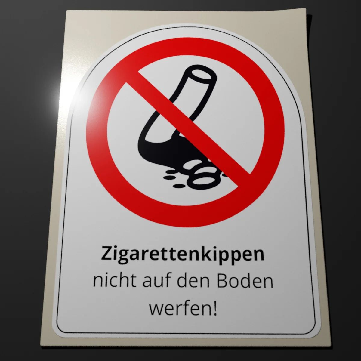 Zigarettenkippen nicht auf den Boden werfen