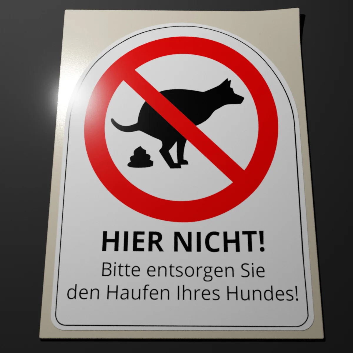 Aufkleber Hundekot bitte entsorgen | Hinweis für Wohnanlagen
