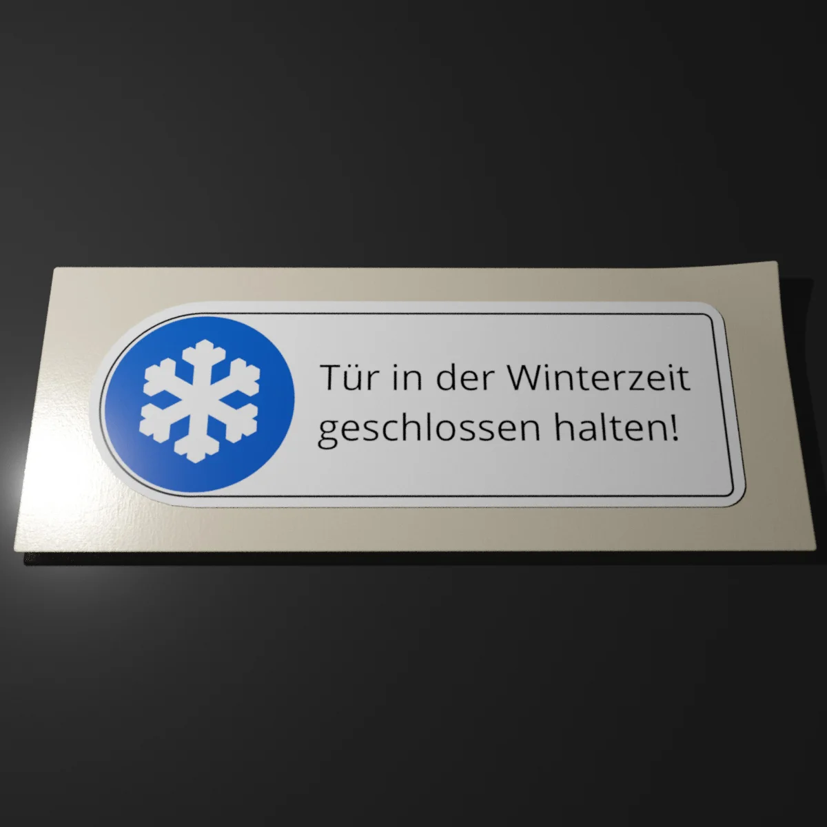 Tür in der Winterzeit geschlossen halten