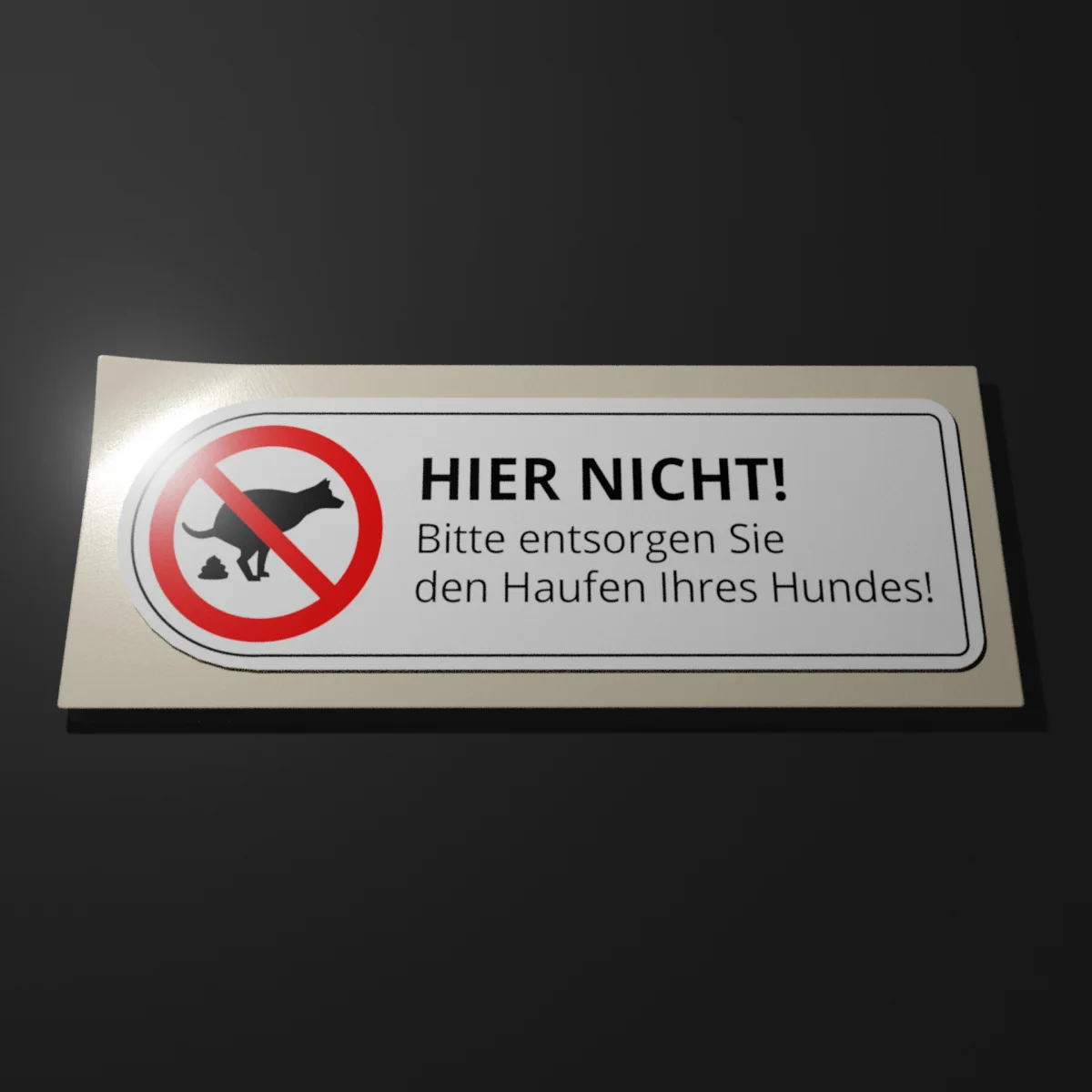 Aufkleber Hundekot bitte entsorgen | Hinweis für Wohnanlagen
