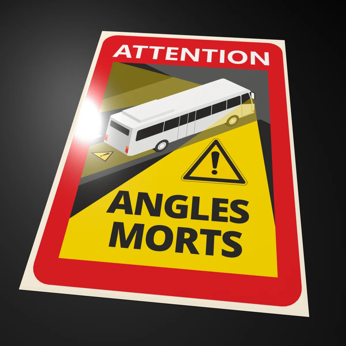 Warnaufkleber Toter Winkel Bus | Angles Morts Aufkleber
