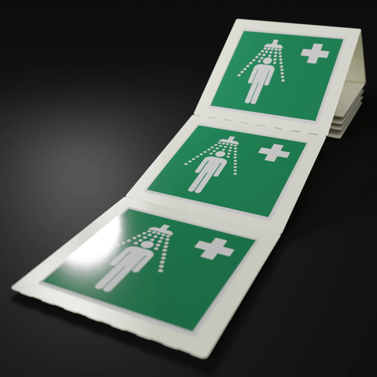 Notdusche Aufkleber | Sicherheitskennzeichen ISO 7010